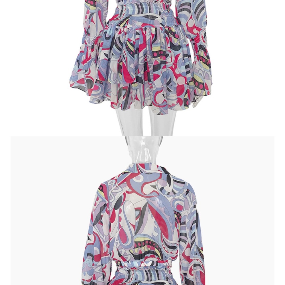 Loose Ruffles Mini Skirts Romper - Picture 3 of 3
